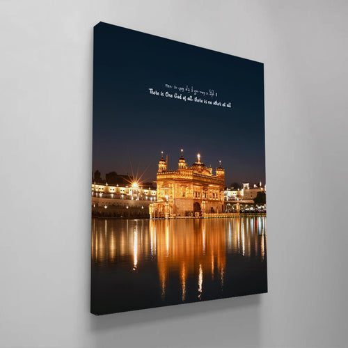 "There is One God" – Harmandir Sahib Reflection Canvas - FramedNest