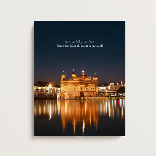 "There is One God" – Harmandir Sahib Reflection Canvas - FramedNest