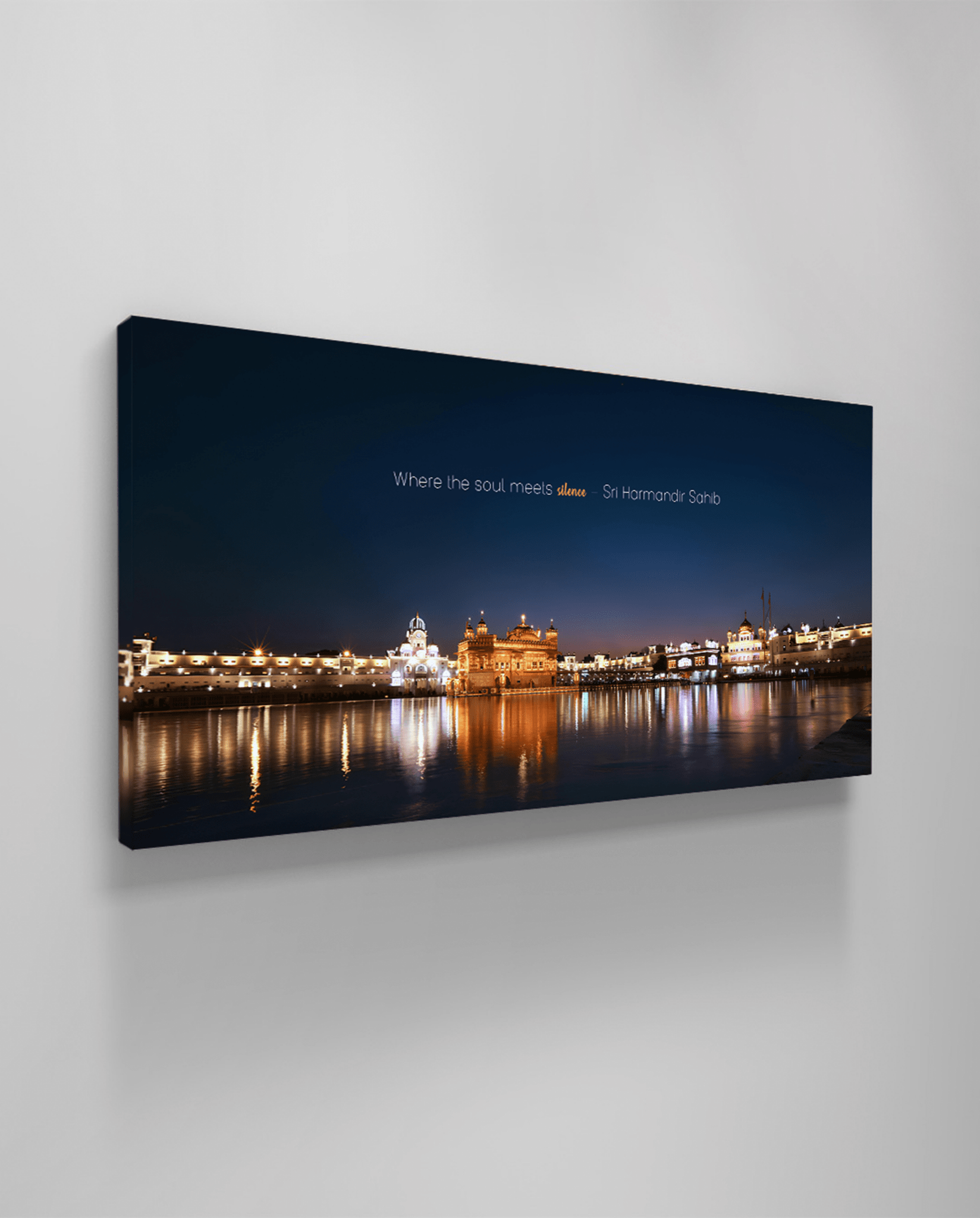 Where the Soul Meets Silence” – Harmandir Sahib Panoramic Canvas - FramedNest
