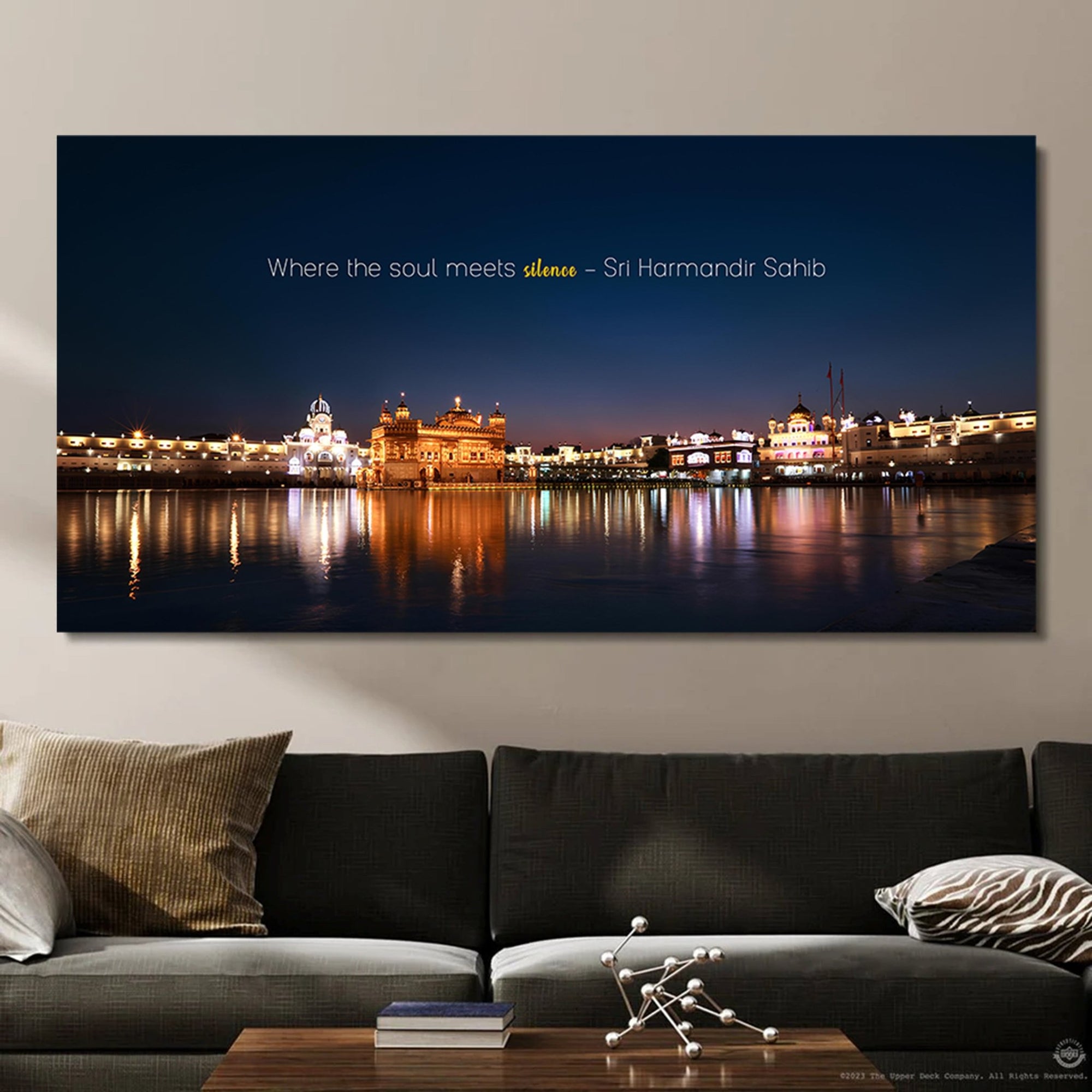Where the Soul Meets Silence” – Harmandir Sahib Panoramic Canvas - FramedNest