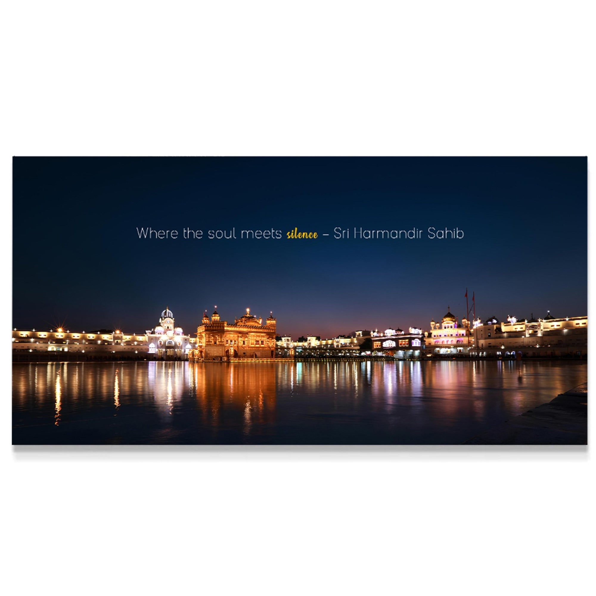 Where the Soul Meets Silence” – Harmandir Sahib Panoramic Canvas - FramedNest
